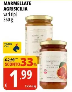 Tigros Marmellate Agriscilia offerta