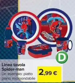 Carrefour Iper Linea tavola Spider-man offerta