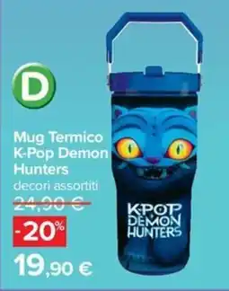 Carrefour Iper Mug Termico K-Pop Demon Hunters offerta