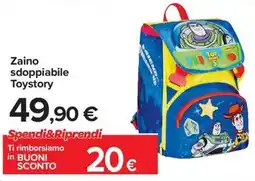 Carrefour Iper Zaino sdoppiabile Toy Story offerta