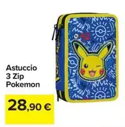 Carrefour Iper Astuccio 3 Zip Pokemon offerta