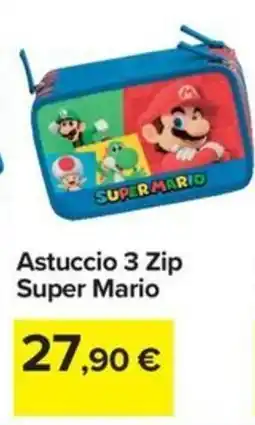 Carrefour Iper Astuccio 3 Zip Super Mario offerta