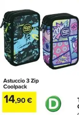 Carrefour Iper Astuccio 3 Zip Coolpack offerta