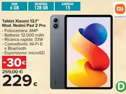 Carrefour Iper Tablet Xiaomi Redmi Pad 2 Pro offerta