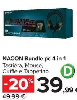 Carrefour Iper NACON Bundle pc 4 in 1 offerta