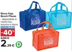 Carrefour Iper Borsa frigo Beach Please offerta