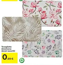 Carrefour Iper Tovaglietta Americana decori offerta