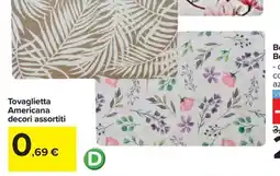 Carrefour Iper Tovaglietta Americana offerta