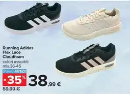 Carrefour Iper Running Adidas Flex Lace Cloudfoam offerta