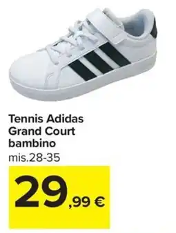 Carrefour Iper Tennis Adidas Grand Court bambino offerta