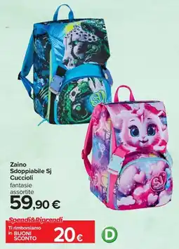 Carrefour Iper Zaino Sdoppiabile Sj Cuccioli offerta