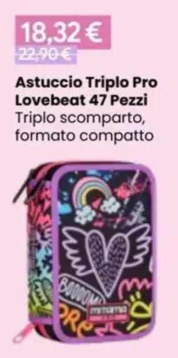 Paniate Astuccio Triplo Pro Lovebeat offerta