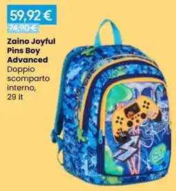 Paniate Zaino Joyful Pins Boy Advanced offerta