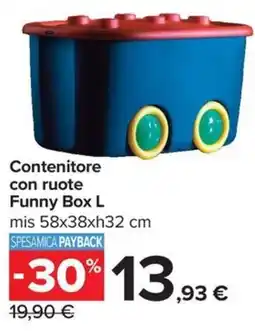 Carrefour Iper Contenitore con ruote Funny Box L offerta