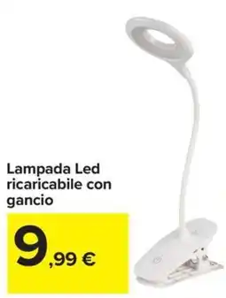 Carrefour Iper Lampada Led ricaricabile con gancio offerta