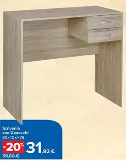 Carrefour Iper Scrivania con 2 cassetti offerta