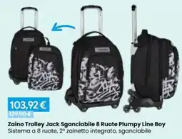 Paniate Zaino Trolley Jack Sganciabile 8 Ruote Plumpy Line Boy offerta