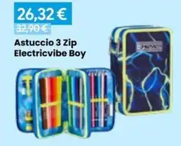 Paniate Astuccio 3 Zip Electricvibe Boy offerta