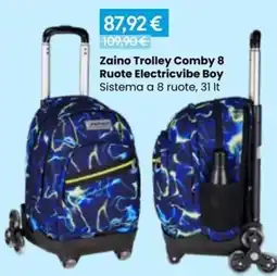 Paniate Zaino Trolley Comby 8 Ruote Electricvibe Boy offerta