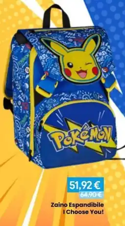 Paniate Zaino Espandibile I Choose You! offerta