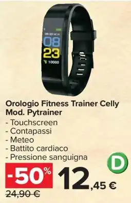 Carrefour Iper Orologio Fitness Trainer Celly Mod. Pytrainer offerta
