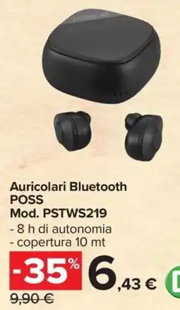 Carrefour Iper Auricolari Bluetooth POSS offerta