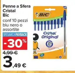 Carrefour Iper Penne a Sfera Cristal Bic offerta