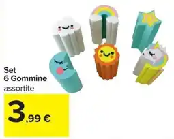 Carrefour Iper Set 6 Gommine assortite offerta