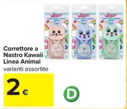 Carrefour Iper Correttore a Nastro Kawaii Linea Animal offerta