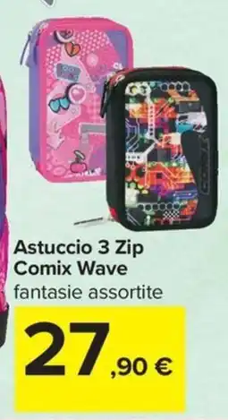 Carrefour Iper Astuccio 3 Zip Comix Wave offerta