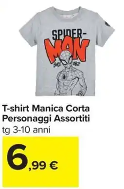 Carrefour Iper T-shirt Manica Corta Personaggi Assortiti offerta
