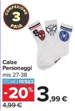 Carrefour Iper Calze Personaggi offerta