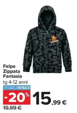 Carrefour Iper Felpe Zippata Fantasia offerta