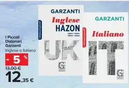 Carrefour Iper I Piccoli Dizionari Garzanti Inglese o Italiano offerta