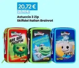 Paniate Astuccio 3 Zip Skifidol Italian Brainrot offerta