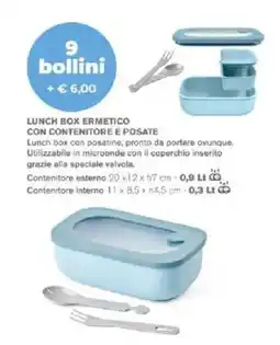 Coal City Lunch box ermetico con contenitore e posate offerta