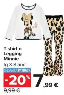 Carrefour Iper T-shirt o Legging Minnie offerta