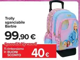 Carrefour Iper Trolley sganciabile Barbie offerta