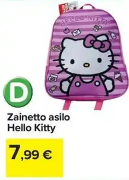 Carrefour Iper Zainetto asilo Hello Kitty offerta