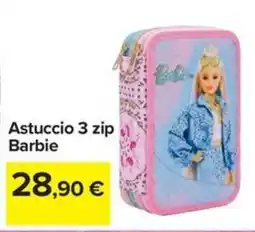 Carrefour Iper Astuccio 3 zip Barbie offerta