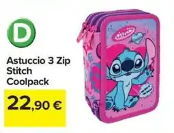 Carrefour Iper Astuccio 3 Zip Stitch Coolpack offerta