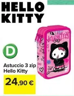 Carrefour Iper Astuccio 3 zip Hello Kitty offerta