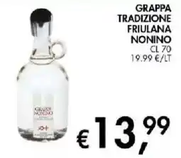 Coal City Grappa tradizione friulana Nonino offerta
