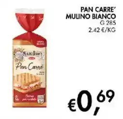 Coal City Pan Carre' Mulino Bianco offerta
