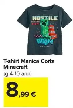 Carrefour Iper T-shirt Manica Corta Minecraft offerta