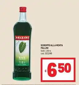 Metro Sciroppo alla menta Pallini offerta