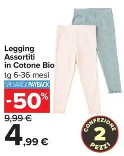 Carrefour Iper Legging Assortiti in Cotone Bio offerta