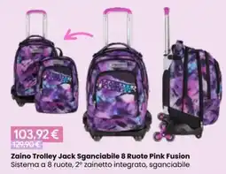 Paniate Zaino Trolley Jack Sganciabile 8 Ruote Pink Fusion offerta
