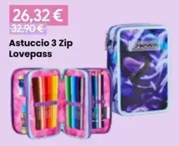 Paniate Astuccio 3 Zip Lovepass offerta