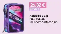 Paniate Astuccio 3 Zip Pink Fusion offerta